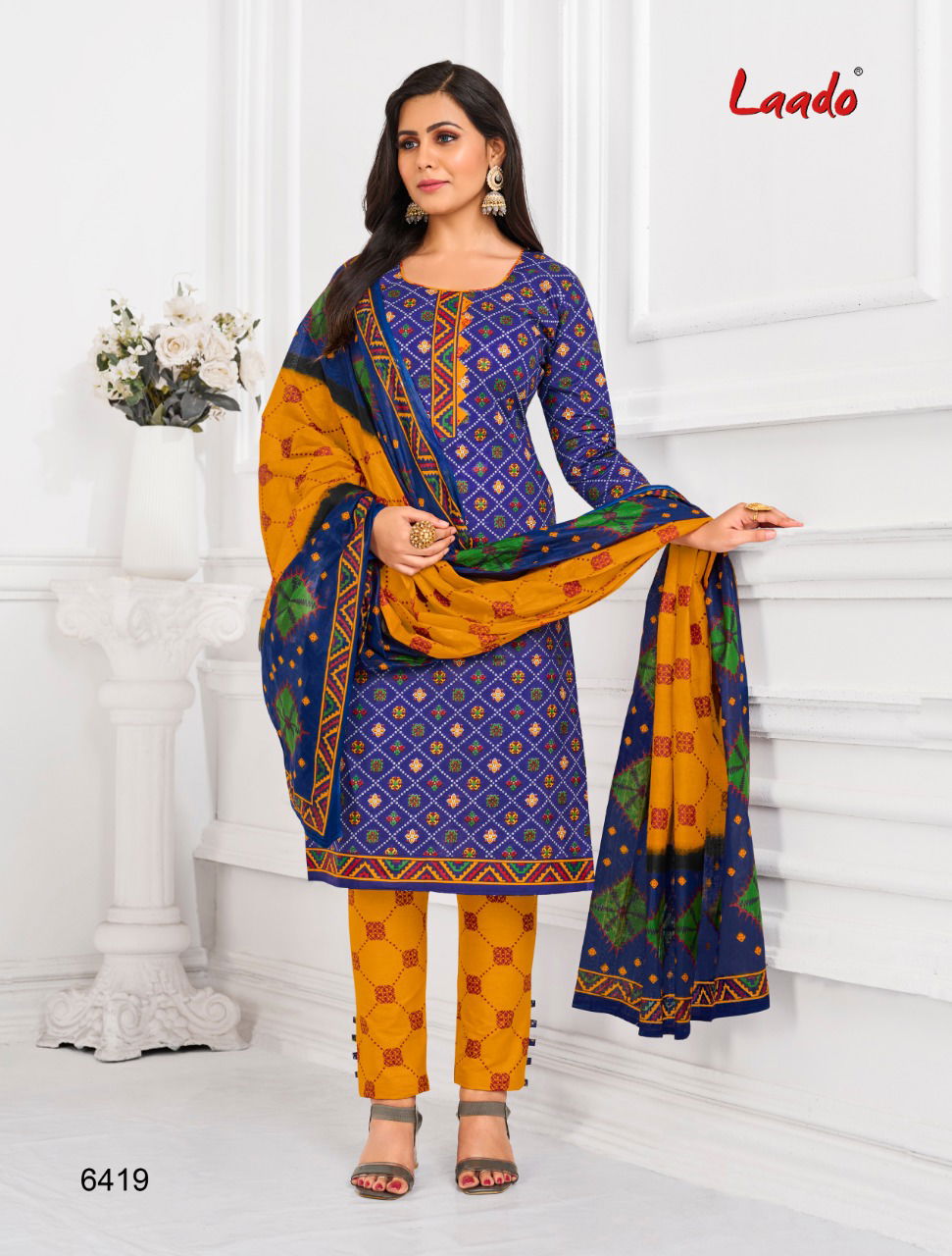 Laado 64 Cotton Printed Latest Designer Casual Wear Dress Material Collection